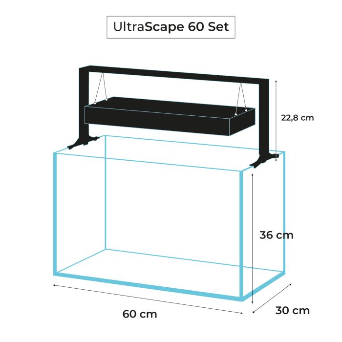 Acuario Aquael Ultrascape Set 60 Snow - Imagen 5