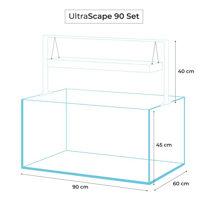 Acuario Aquael Ultrascape Set 90 Snow - Imagen 6