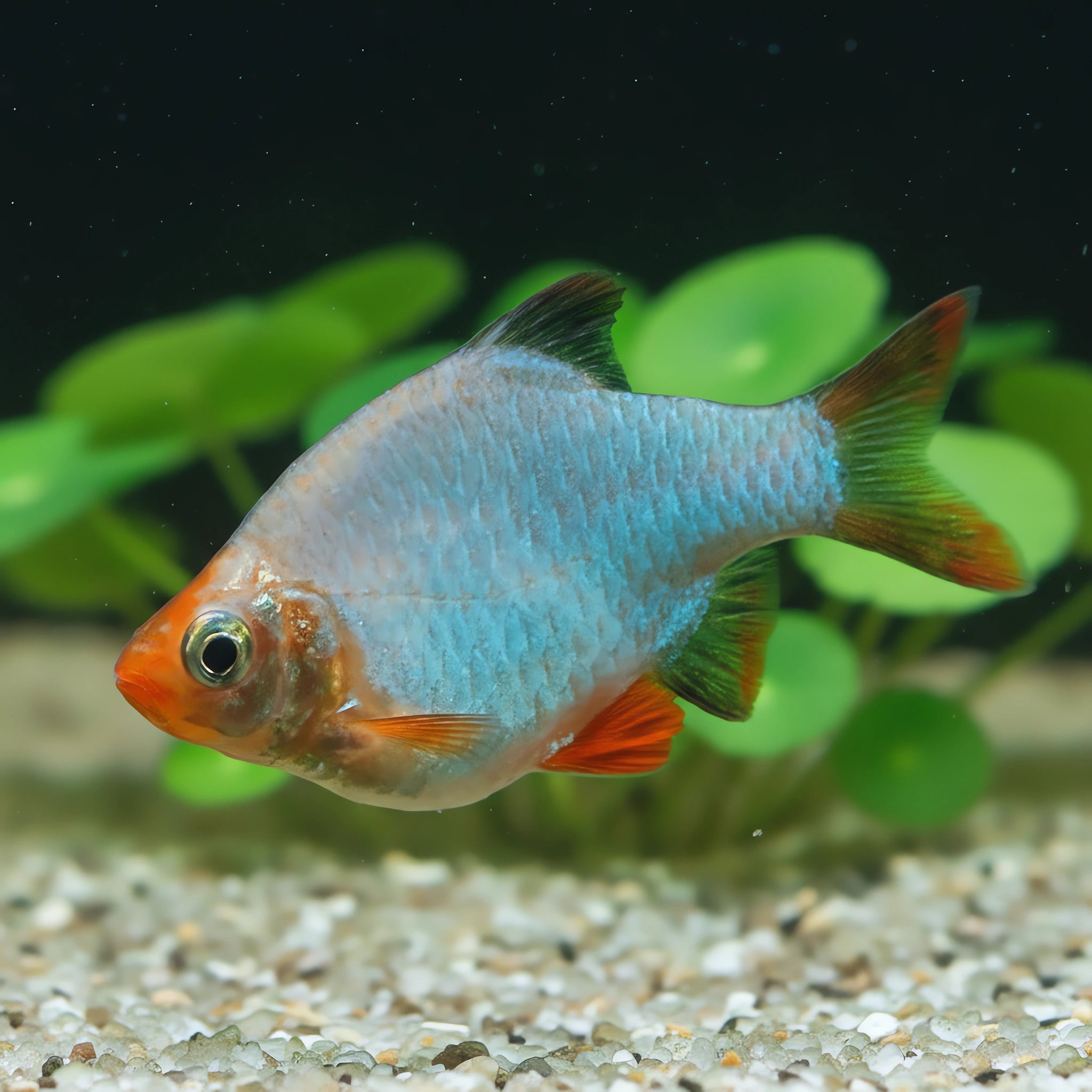 Barbus tetrazona platinum green
