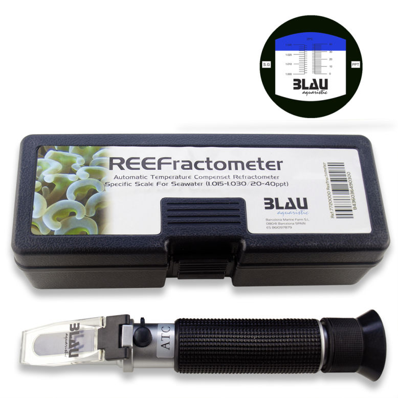 Refractómetro Blau para acuario marino