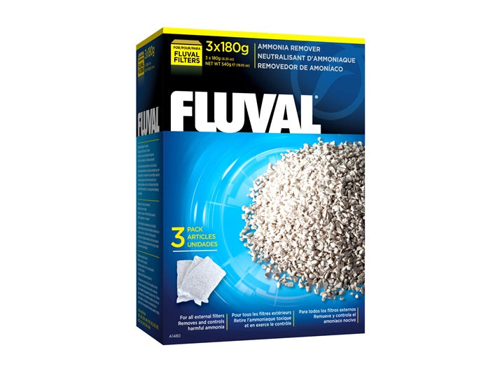 Fluval Eliminador de Amoniaco, 540g, 3x180g